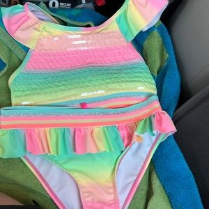 Betsey Johnson two piece swimsuit size 10 girls